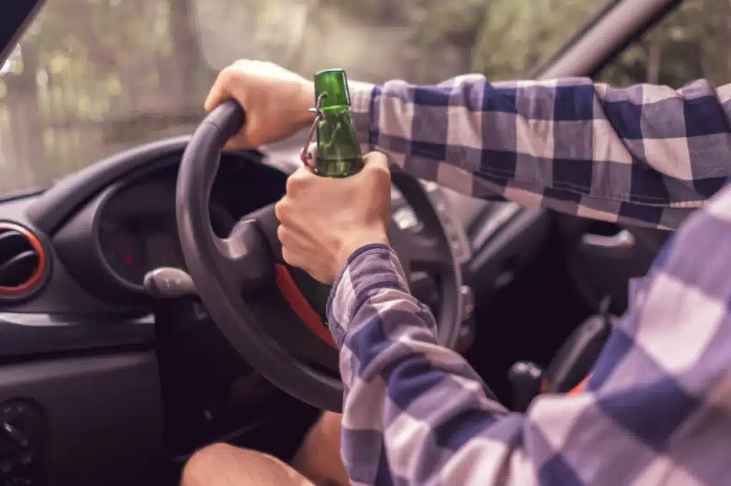 someone drinking and driving