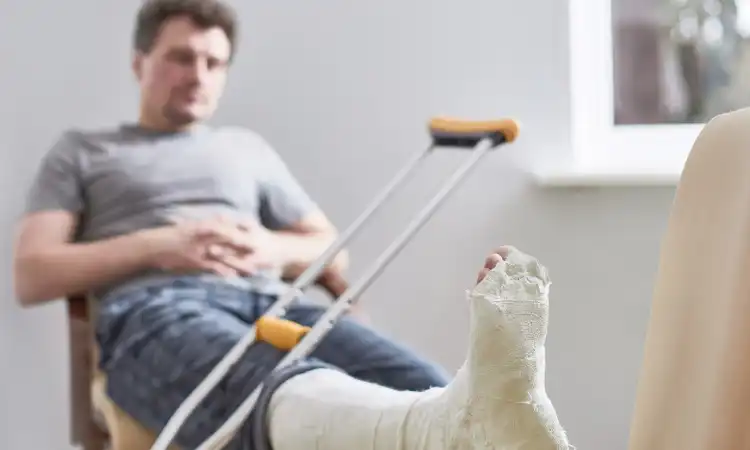 A catastrophic injury patient waiting at a doctor's office for an assessment of injury.