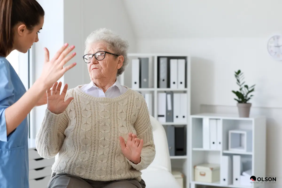 old woman in a nursing home
