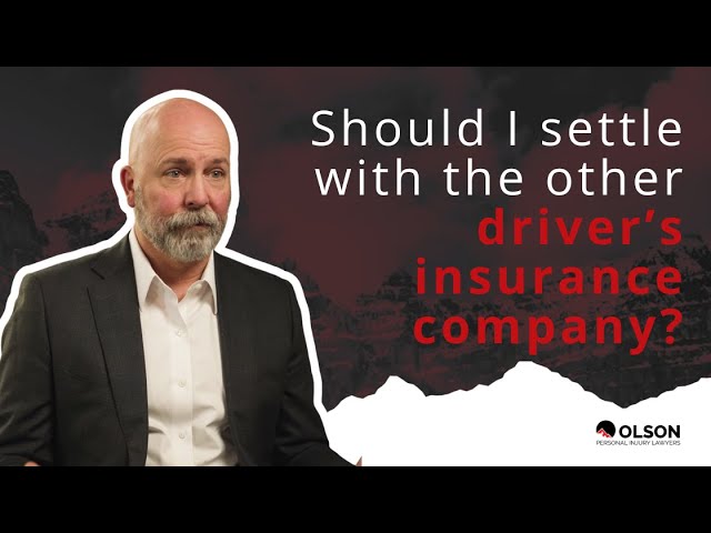 Should I Settle With The Other Driver's Insurance Company