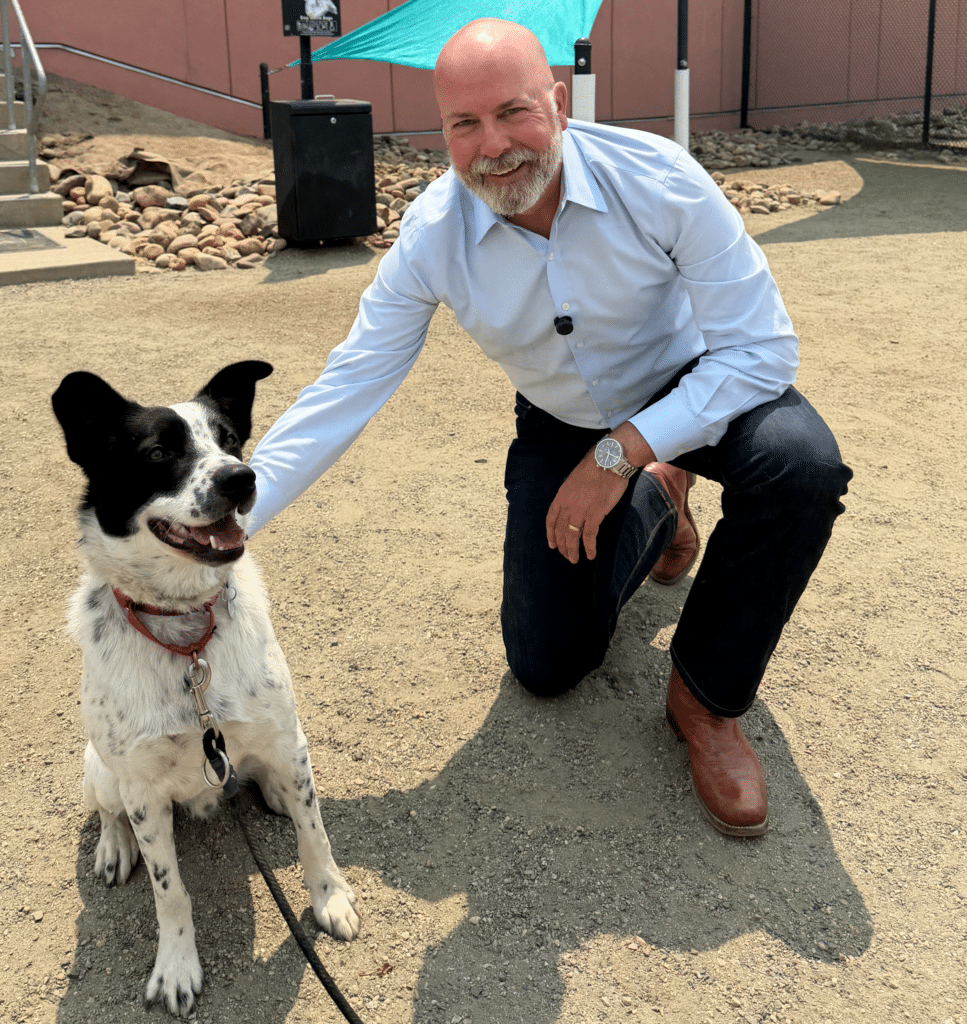 Sean Olson at Foothills Animal Shelter Adoption Event